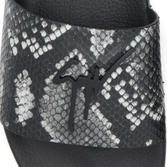 giuseppe zanotti BNIB Grey Python leather slide - Picture 5 of 5
